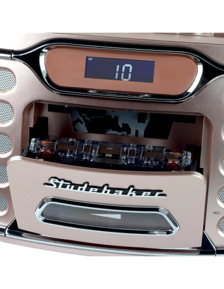 Boombox Retro Studebaker SB2150RG Bluetooth CD Cassette Boombox Retro Studebaker SB2150RG Bluetooth CD Cassette