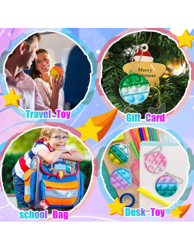 24 Juguetes Pop Fidget TOANWOD para Niños - Rellenos de Fiesta