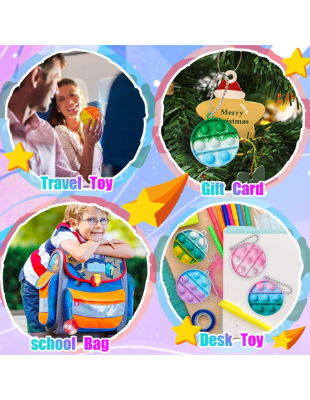 24 Juguetes Pop Fidget TOANWOD para Niños - Rellenos de Fiesta 24 Juguetes Pop Fidget TOANWOD para Niños - Rellenos de Fiesta