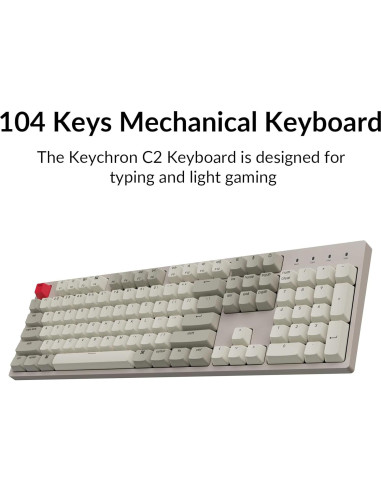 Teclado Mecánico Keychron C2 Hot-swappable 104 Teclas