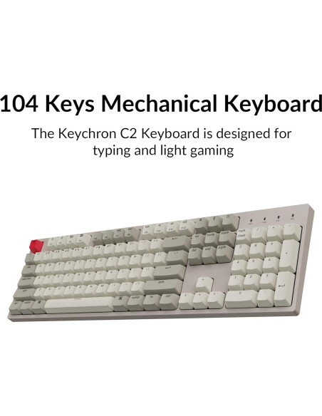 Teclado Mecánico Keychron C2 Hot-swappable 104 Teclas Teclado Mecánico Keychron C2 Hot-swappable 104 Teclas