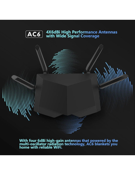 Router WiFi Tenda AC1200 Doble Banda 4 Antenas 100 Mbps Router WiFi Tenda AC1200 Doble Banda 4 Antenas 100 Mbps