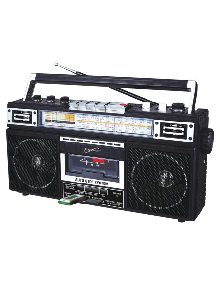 Supersonic SC-3201BT Boombox Radio y Cassette Bluetooth Supersonic SC-3201BT Boombox Radio y Cassette Bluetooth