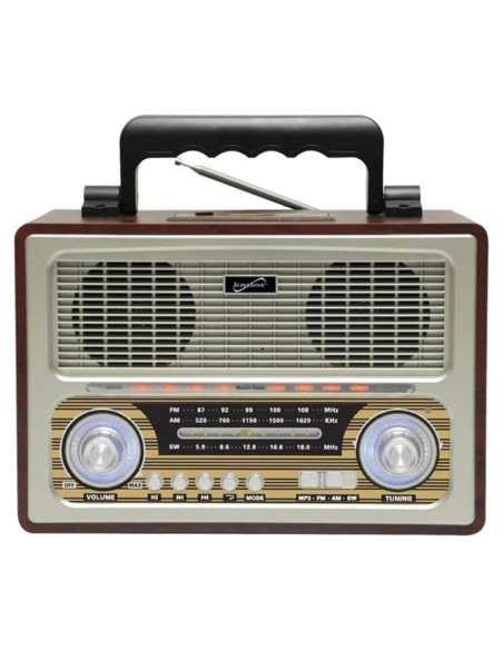 Altavoz Bluetooth Supersonic SC-1198BT Retro 3 Bandas Altavoz Bluetooth Supersonic SC-1198BT Retro 3 Bandas