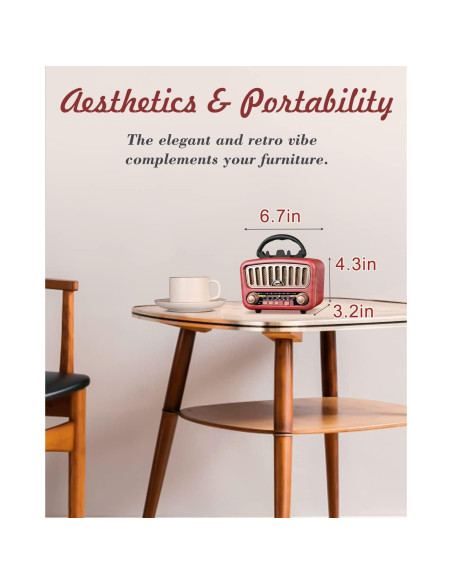 Altavoz Bluetooth PRUNUS J-180 Retro con Radio AM/FM Altavoz Bluetooth PRUNUS J-180 Retro con Radio AM/FM