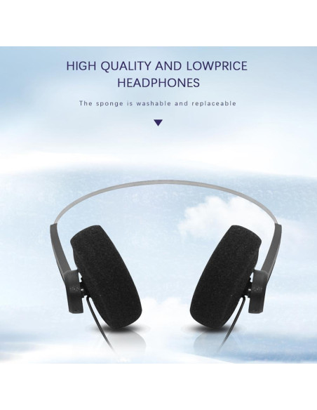 Auriculares Retro TypoGrove 80s/90s Con Cable Negro Auriculares Retro TypoGrove 80s/90s Con Cable Negro