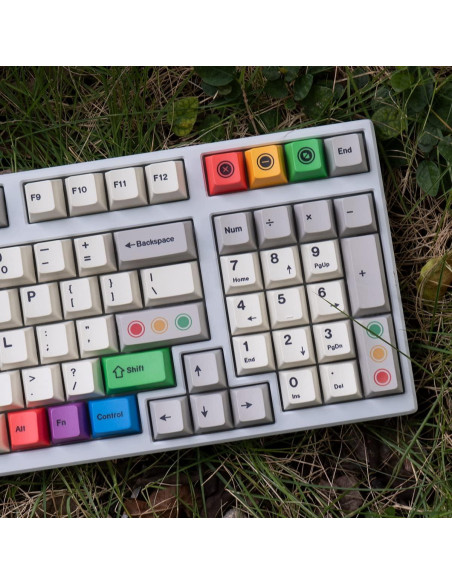 Juego de Teclas PBT Gris Beige Mintcaps 141 Teclas Cherry Juego de Teclas PBT Gris Beige Mintcaps 141 Teclas Cherry