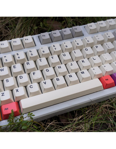 Juego de Teclas PBT Gris Beige Mintcaps 141 Teclas Cherry