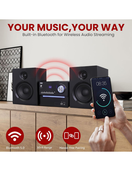 Sistema Estéreo Pyle PHSKR20 Bluetooth 100W Subwoofer Sistema Estéreo Pyle PHSKR20 Bluetooth 100W Subwoofer