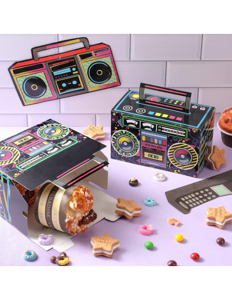 Cajas de Favor Retro Chinco 8 Pcs para Cumpleaños 80s Cajas de Favor Retro Chinco 8 Pcs para Cumpleaños 80s