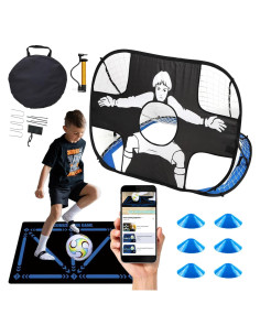 Portería de Fútbol HouzeFun Plegable 2.7x1.5m + Conos y Balón