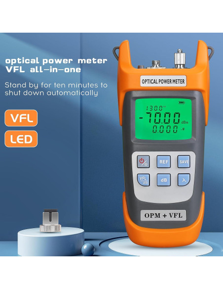 Medidor de Potencia Óptica SAIVXIAN A-G710B 15km con VFL Medidor de Potencia Óptica SAIVXIAN A-G710B 15km con VFL