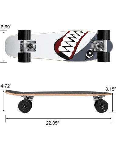 Patineta Completa KO-ON 22" Tiburón para Niños