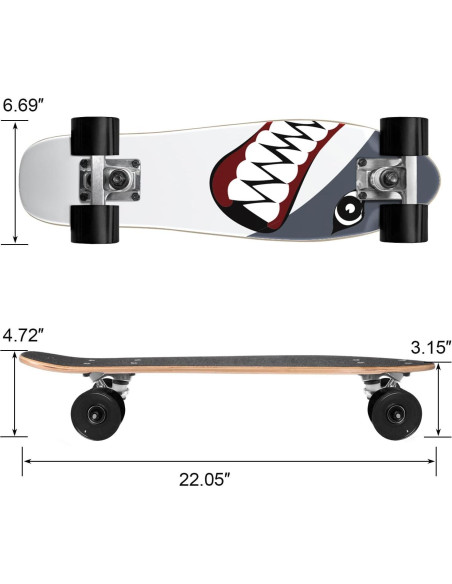 Patineta Completa KO-ON 22" Tiburón para Niños Patineta Completa KO-ON 22" Tiburón para Niños
