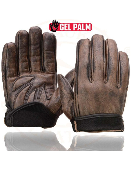 Guantes de Moto Milwaukee MG7512 Cuero Marrón Acolchados Guantes de Moto Milwaukee MG7512 Cuero Marrón Acolchados