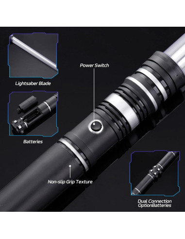 Sable de Luz Retráctil Symee 7 Colores para Niños