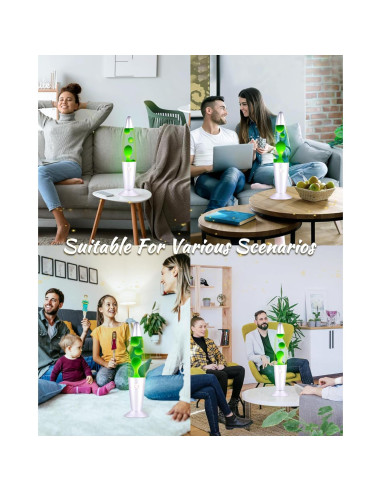 Lámpara de Movimiento Líquido QQP Verde 33 cm Decorativa