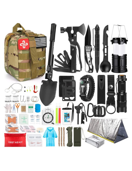 Kit de Supervivencia HIHEGD 250 Piezas con Primeros Auxilios Kit de Supervivencia HIHEGD 250 Piezas con Primeros Auxilios
