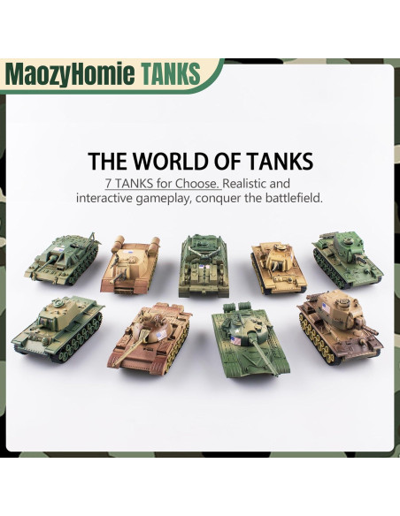 Juego de Tanques y Soldados de Juguete MaozyHomie 1:72 Juego de Tanques y Soldados de Juguete MaozyHomie 1:72