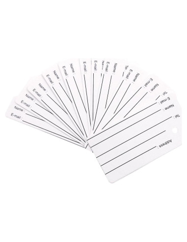 Paquete de 10 Tarjetas ID Vacío para Etiquetas de Equipaje Ovener