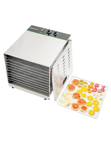Deshidratador de Alimentos Restaurantware 10 Estantes Acero Inoxidable Deshidratador de Alimentos Restaurantware 10 Estantes Acero Inoxidable