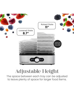 Deshidratador Elite Gourmet EFD3321X 5 Bandejas Acero Inoxidable 2