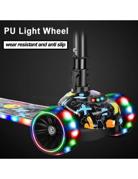 Scooter 2 en 1 CLrkualn para niños 3-8 años con luces LED Scooter 2 en 1 CLrkualn para niños 3-8 años con luces LED