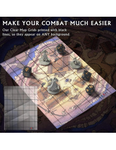 Tapete de Juego Acrílico CZYY 2 Piezas 20x20 cm para RPG 2