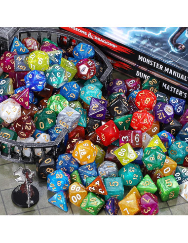 Juego de Dados DND ESANDA 20 Set 140 Piezas Poliedricos