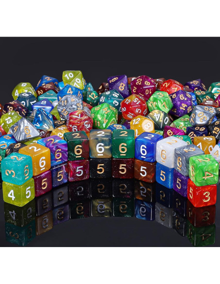 Juego de Dados DND ESANDA 20 Set 140 Piezas Poliedricos Juego de Dados DND ESANDA 20 Set 140 Piezas Poliedricos