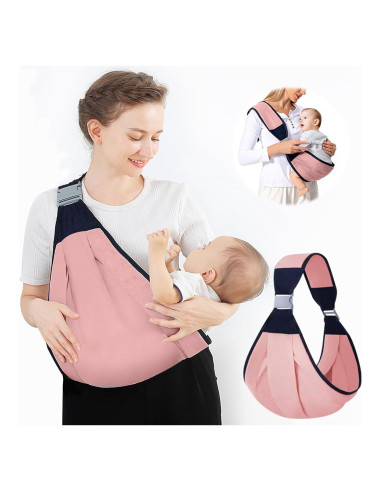 Portabebés Sling Rosa - Ajustable y Ergonómico hasta 20 kg