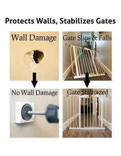 Wall Nanny Mini - Protector de Pared para Puertas Bebé Gris 2
