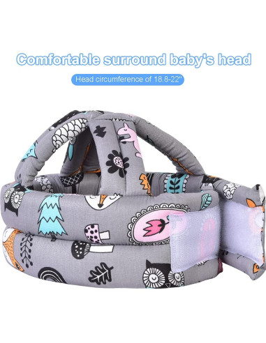 Casco TORASO para Bebé - Gorro Amortiguador Gris