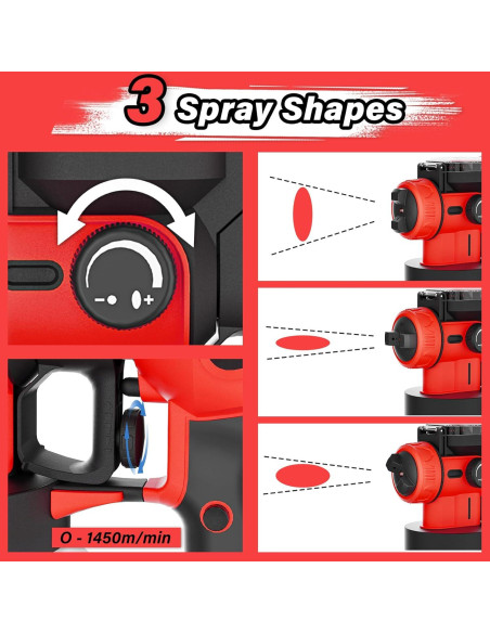 Pulverizador de Pintura Inalámbrico Crivnhar R-PrayPro 1200ml Pulverizador de Pintura Inalámbrico Crivnhar R-PrayPro 1200ml