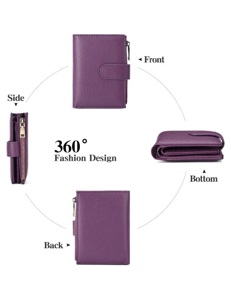 Cartera Pequeña GAEKEAO Mujer Cuero Bloqueo RFID 14 Tarjetas Cartera Pequeña GAEKEAO Mujer Cuero Bloqueo RFID 14 Tarjetas