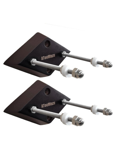 Soporte de Pared para Skateboard ATOOMTUZS Madera Negra 2 Pzs