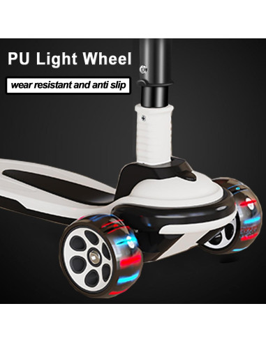 Patinete Plegable CLrkualn para Niños 3-12 Años 5 Alturas