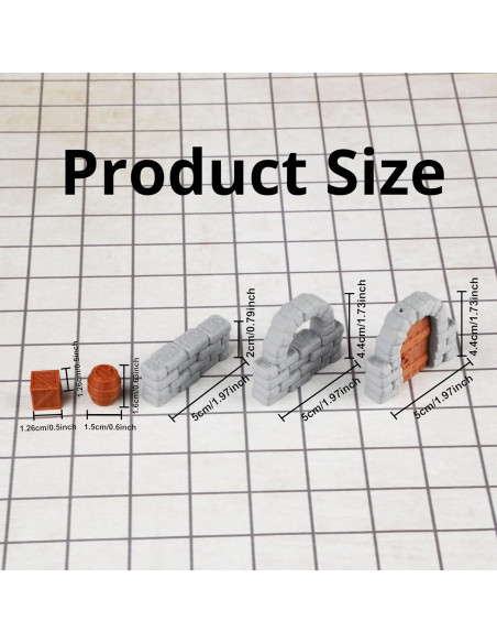 Paredes de Mazmorras AUSPDICE 40pcs Modular 5cm RPG Paredes de Mazmorras AUSPDICE 40pcs Modular 5cm RPG