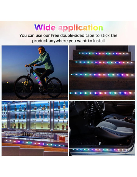 Set de 8 Luces LED para Scooter Reginary 50 cm RGB Set de 8 Luces LED para Scooter Reginary 50 cm RGB