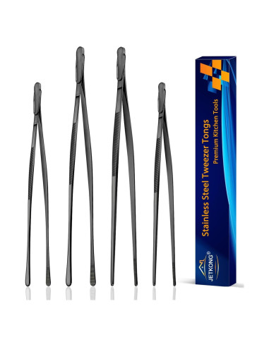 Juego de Pinzas de Cocina JETKONG 4 Pcs Acero Inoxidable 30.48 cm