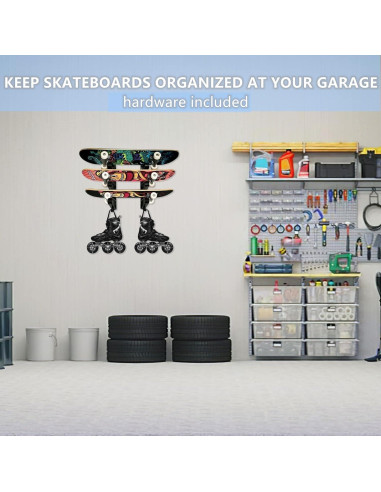 Soporte de Skateboard Hikeen JWKF0010FT Negro Vertical