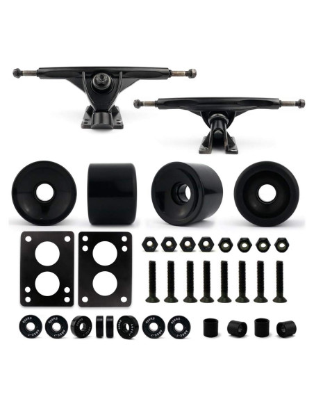 Longboard VJ 70mm Ruedas y Camiones 17.78cm Negro Longboard VJ 70mm Ruedas y Camiones 17.78cm Negro