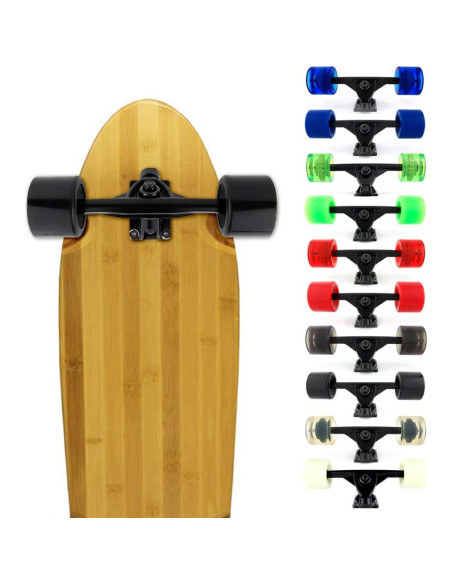 Longboard VJ 70mm Ruedas y Camiones 17.78cm Negro Longboard VJ 70mm Ruedas y Camiones 17.78cm Negro
