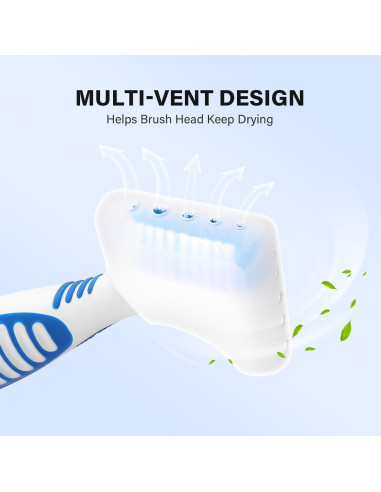 Funda de Cepillo de Dentadura Anbbas 2 Piezas Silicona