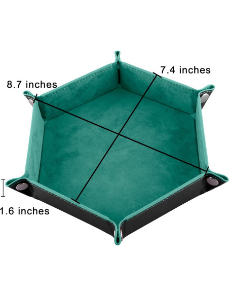 Bandeja de Dados SIQUK Plegable Hexagonal Cian y Negro Bandeja de Dados SIQUK Plegable Hexagonal Cian y Negro