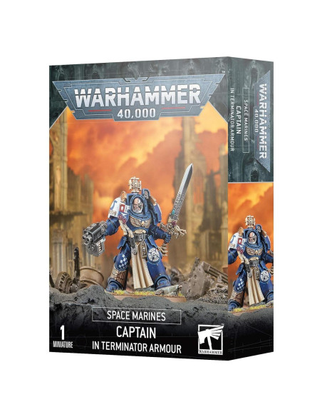 Miniatura Warhammer 40K Capitán Marines Espaciales 50mm Miniatura Warhammer 40K Capitán Marines Espaciales 50mm