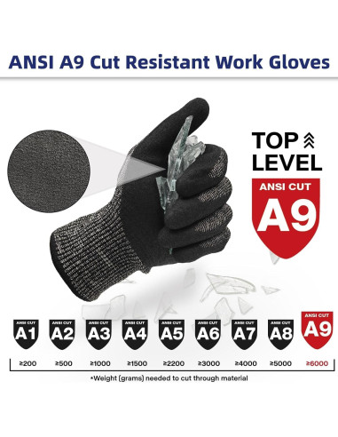 Guantes Schwer ProGuard PR3326 A9 Antideslizantes 2 Pares L