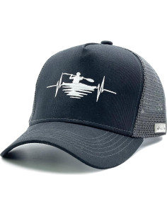 Gorra Trucker NVJUI Ajustable para Kayak Negra 2