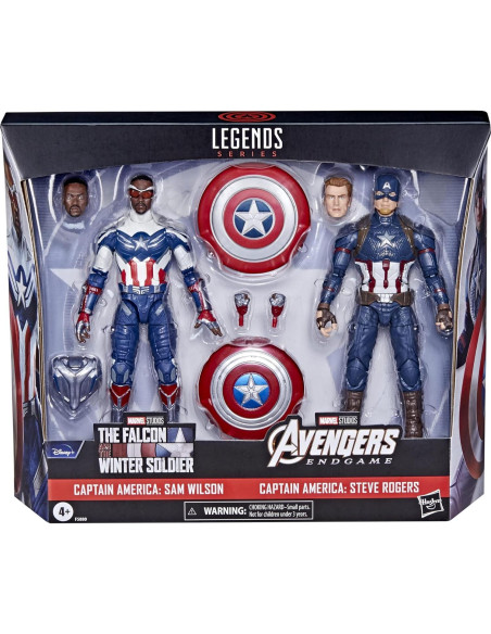 Figuras Marvel Legends Captain America 15 cm Steve y Sam Figuras Marvel Legends Captain America 15 cm Steve y Sam