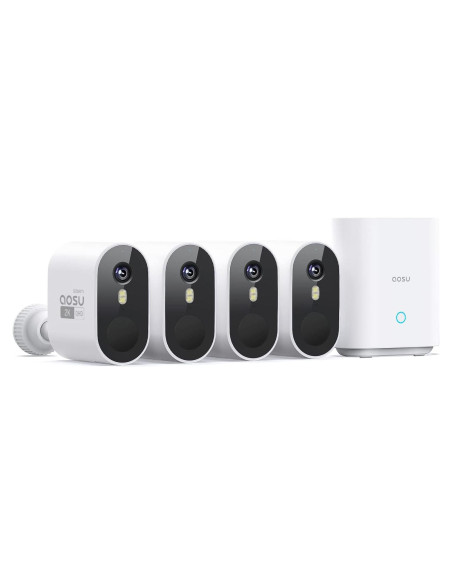 Cámaras de Seguridad AOSU Kit 4 Inalámbricas 2K Gran Angular Cámaras de Seguridad AOSU Kit 4 Inalámbricas 2K Gran Angular